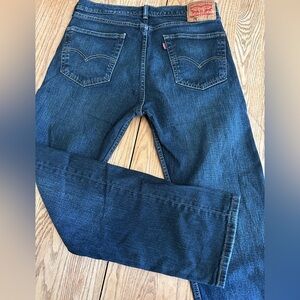 Levi 505 Straight Jeans in Dark Blue Denim